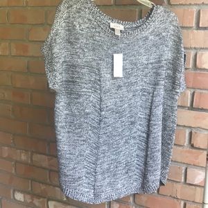 Ann Taylor LOFT Grey Short-Sleeved Sweater w/ Tags